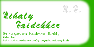 mihaly haidekker business card