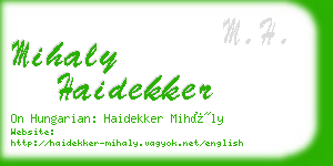 mihaly haidekker business card